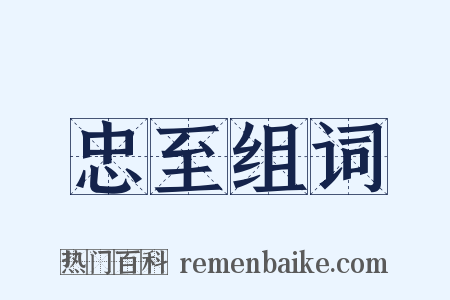 忠至组词是什么意思的图片